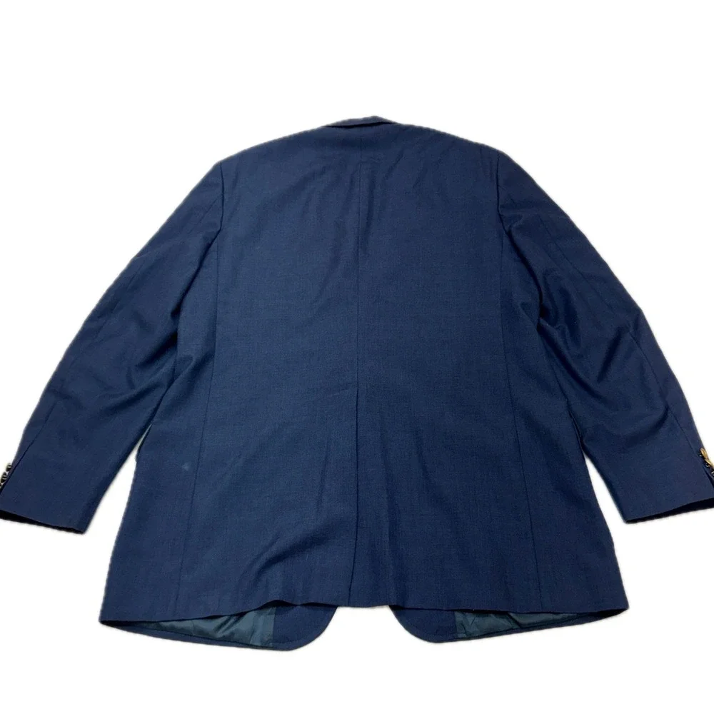 Woolrich Blazer Mens 44L Blue Vintage Preppy Dark Academia